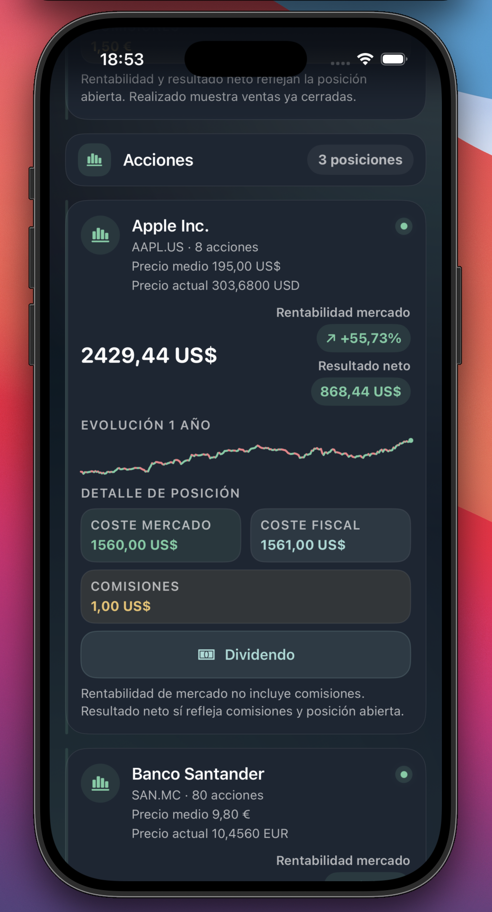 Bloque de acciones dentro de la cartera de Vlyxis