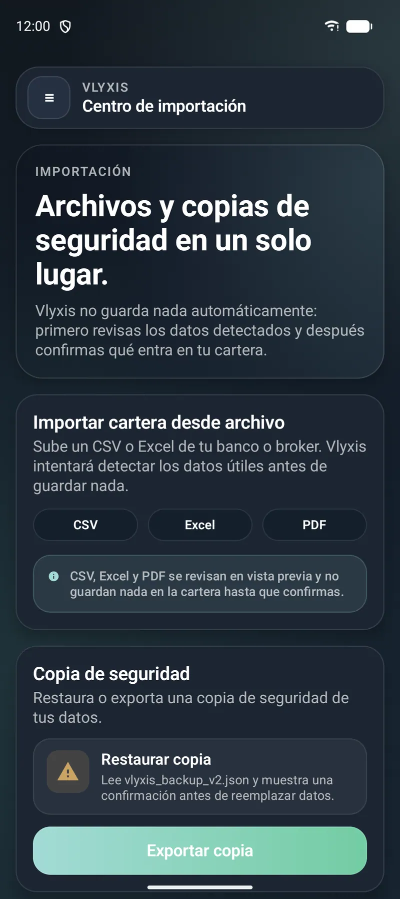 Importación guiada