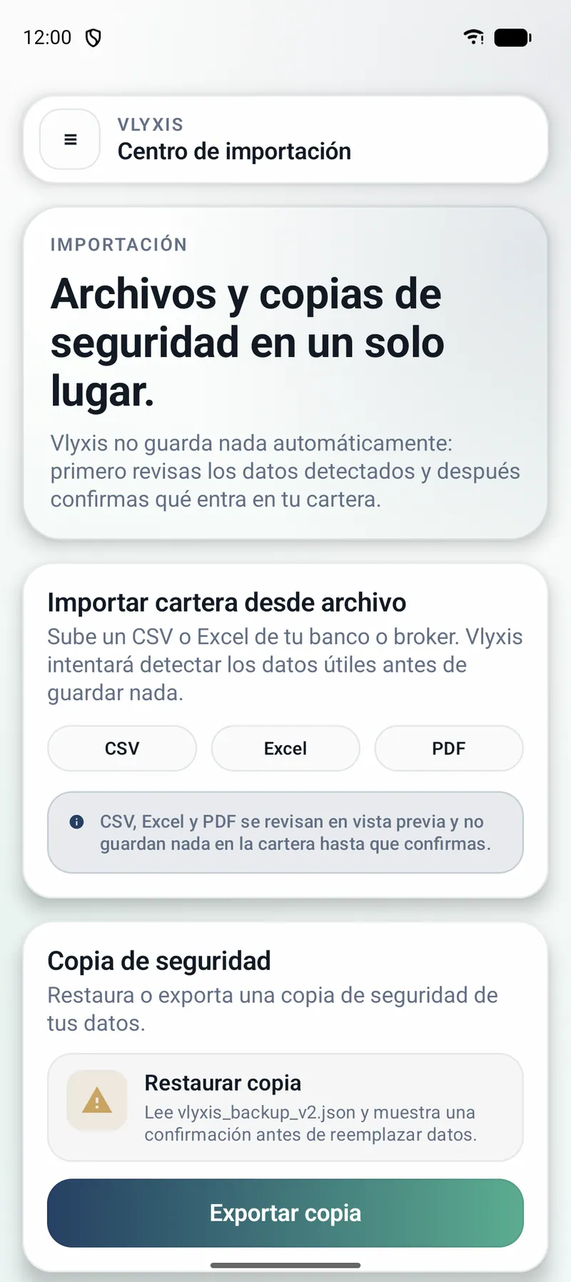 Importación guiada